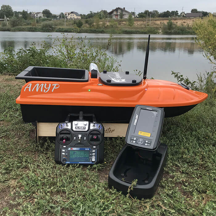 Кораблик Амур TF520 GPS Оранжевый, купить для карповой рыбалки с