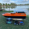 Прикормочный кораблик Shipmaster Амур Оранжевый в комплектации с эхолотом Toslon TF520 и GPS Twin