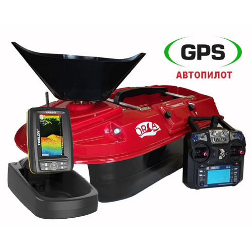 Карповый кораблик Дельфин Орка (ORCA) с GPS автопилотом "Twin GPS" 33х(9+1) и эхолотом Toslon TF520