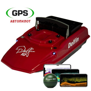 Кораблик Дельфин-10 с эхолотом Deeper и Twin GPS