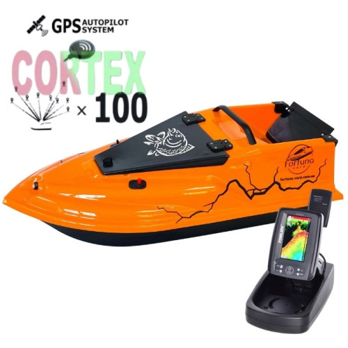 Кораблик для рыбалки Фурия Фюжн с эхолотом Toslon TF520 и GPS Cortex 9+1