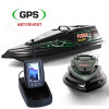 Кораблик для рыбалки Фурия Шторм Черный с эхолотом Toslon TF500 и GPS автопилотом (8+1)
