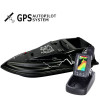 Прикормочный кораблик Фурия Шторм Черный с эхолотом Toslon TF520 и GPS автопилотом V3 (Maxi 9+1)