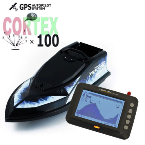 Кораблик Фантом Модерн с GPS автопилотом Cortex (6+1 точек) + эхолот Toslon TF300