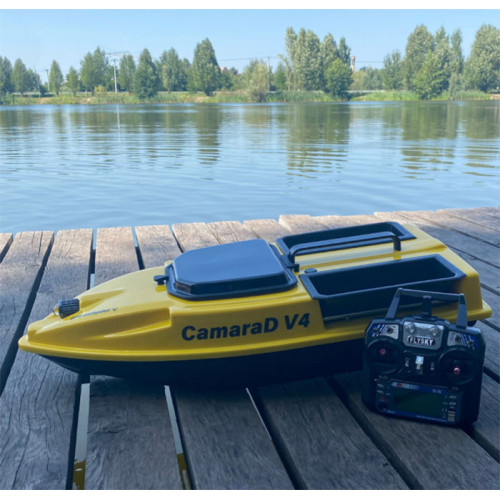 Прикормочный кораблик Runferry Camarad V4 Yellow GPS (Камарад В3 желтый с автопилотом)