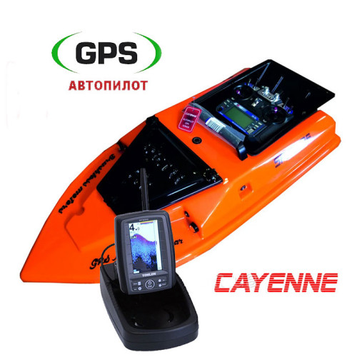 Прикормочный кораблик для рыбалки Spectre RT с GPS автопилотом и эхолотом Toslon TF500