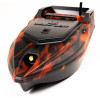 Карповый кораблик Skiff Bot Pro S Красный (аквапринт пламя) с GPS и глубиномером