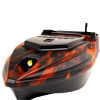 Карповый кораблик Skiff Bot Pro S Красный (аквапринт пламя) с GPS и глубиномером