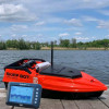 Кораблик Skiff Bot Pro S (Red) с автопилотом и эхолотом Toslon TF300