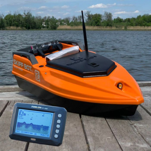Кораблик Skiff Bot Pro S с эхолотом Toslon TF300 и автопилотом