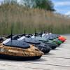 Карповый кораблик Skiff Bot Pro S1 (аквапринт) с GPS и глубиномером