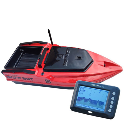Кораблик для прикормки Skiff Bot Pro S1 (Red) с эхолотом TF300 и GPS